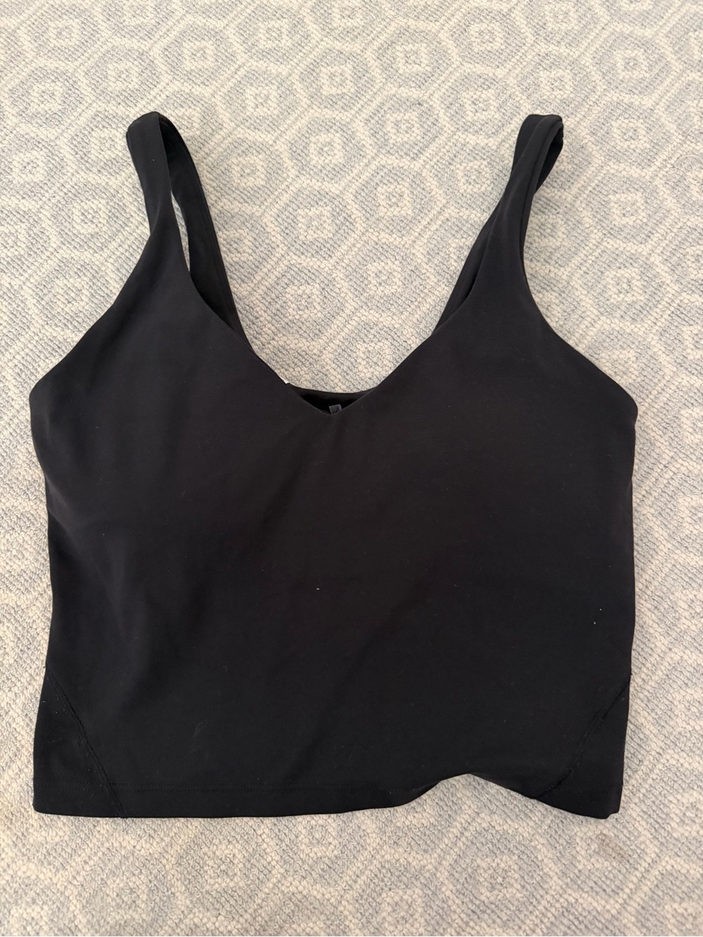 lululemon athletica Black Scoop Crop Tank